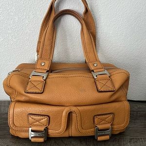 Michael Kors vintage leather Ranger Satchel Tan